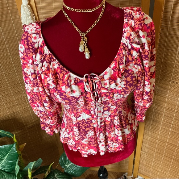 Free People Sweet Memories Top Fruit Punch Combo size M - Picture 3 of 12